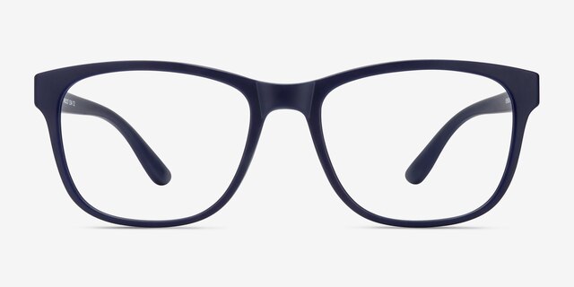 Milo Matte Navy PlasticEyeglass Frames from EyeBuyDirect, Front View