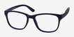 Milo Matte Navy PlasticEyeglass Frames from EyeBuyDirect, Angle View