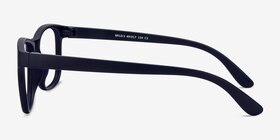 Milo Matte Navy Plastique Montures de lunettes de vue d'EyeBuyDirect, Vue de Côté