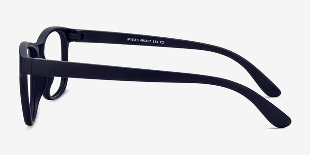 Milo Matte Navy PlasticEyeglass Frames from EyeBuyDirect, Side View