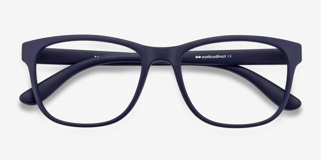Milo Matte Navy PlasticEyeglass Frames from EyeBuyDirect, Closed View