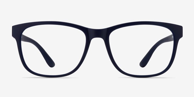 Milo Matte Navy PlasticEyeglass Frames from EyeBuyDirect, Front View