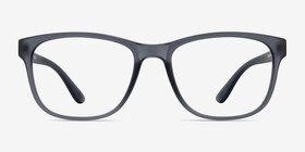 Milo Matte Gray Plastique Montures de lunettes de vue d'EyeBuyDirect, Vue de Face