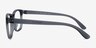 Milo Matte Gray PlasticEyeglass Frames from EyeBuyDirect, Side View