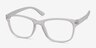 Milo Frosted Clear PlasticEyeglass Frames from EyeBuyDirect, Angle View