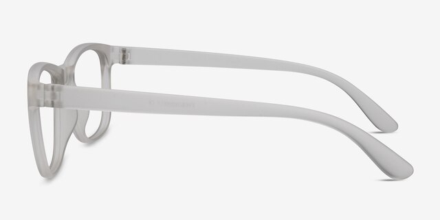 Milo Frosted Clear PlasticEyeglass Frames from EyeBuyDirect, Side View