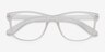 Milo Frosted Clear PlasticEyeglass Frames from EyeBuyDirect, Closed View