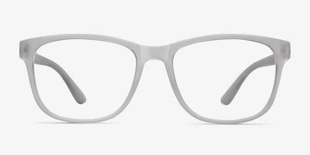 Milo Frosted Clear PlasticEyeglass Frames from EyeBuyDirect, Front View
