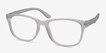 Milo Frosted Clear PlasticEyeglass Frames from EyeBuyDirect, Angle View