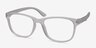 Milo Frosted Clear PlasticEyeglass Frames from EyeBuyDirect, Angle View