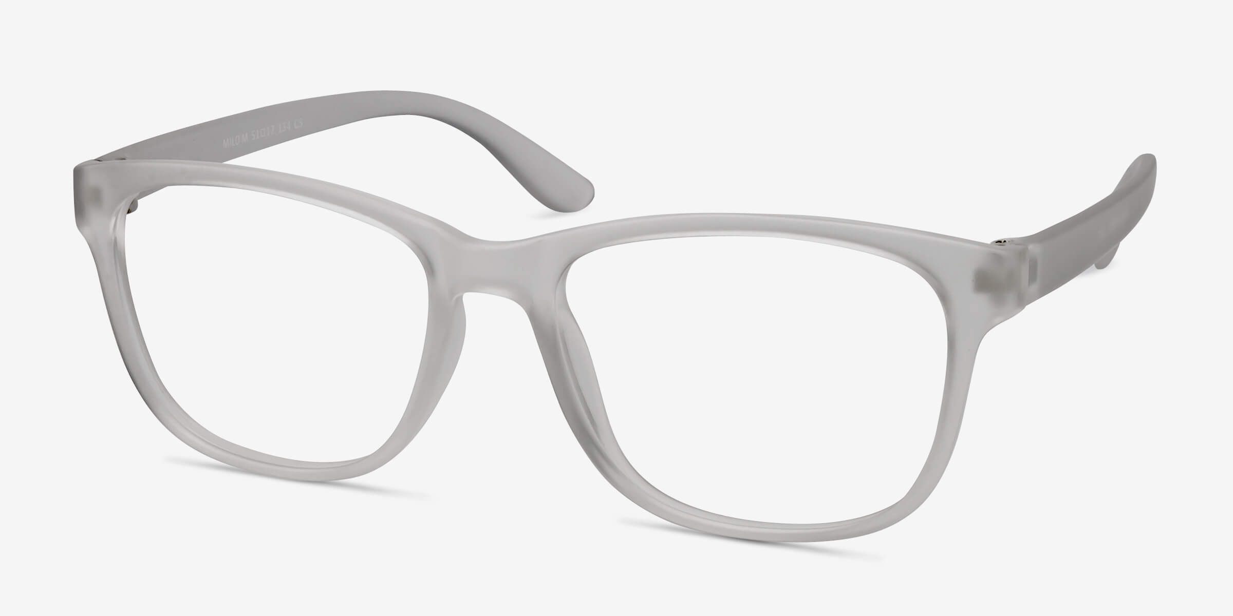 Milo Square Frosted Clear Full Rim Eyeglasses Eyebuydirect 