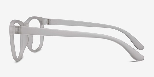 Milo Frosted Clear PlasticEyeglass Frames from EyeBuyDirect, Side View