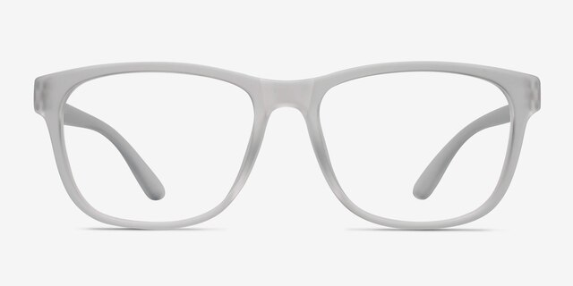 Milo Frosted Clear PlastiqueMontures de lunettes de vue d'EyeBuyDirect, Vue de Face