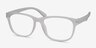Milo Frosted Clear PlastiqueMontures de lunettes de vue d'EyeBuyDirect, Vue d'Angle