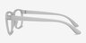 Milo Frosted Clear PlastiqueMontures de lunettes de vue d'EyeBuyDirect, Vue de Côté