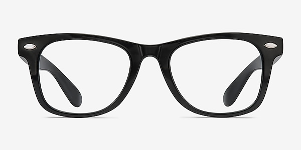 Atlee Black Plastic Eyeglass Frames