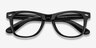 Atlee Noir PlastiqueMontures de lunettes de vue d'EyeBuyDirect, Vue Rapprochée