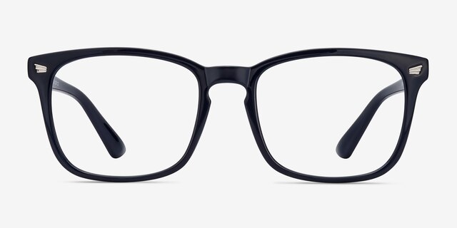 Uptown Navy PlasticEyeglass Frames from EyeBuyDirect, Front View