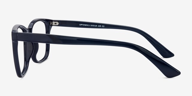 Uptown Navy PlasticEyeglass Frames from EyeBuyDirect, Side View