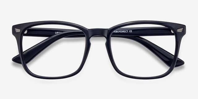 Uptown Navy PlasticEyeglass Frames from EyeBuyDirect, Closed View