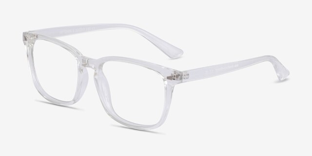 Uptown Clear PlasticEyeglass Frames from EyeBuyDirect, Angle View