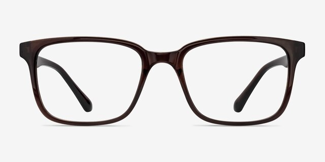 November Brown PlasticEyeglass Frames from EyeBuyDirect, Front View