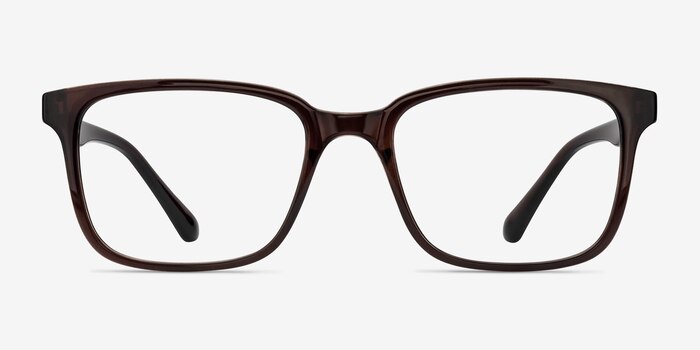 November Brun Plastique Montures de lunettes de vue d'EyeBuyDirect