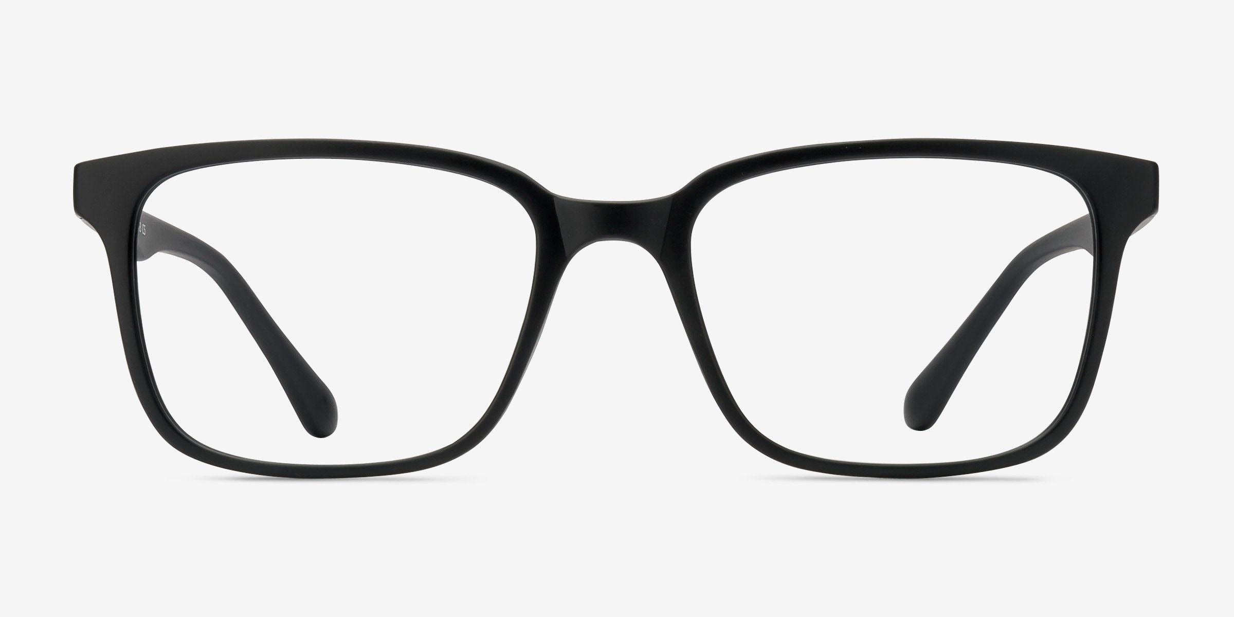 black plastic eyeglass frames