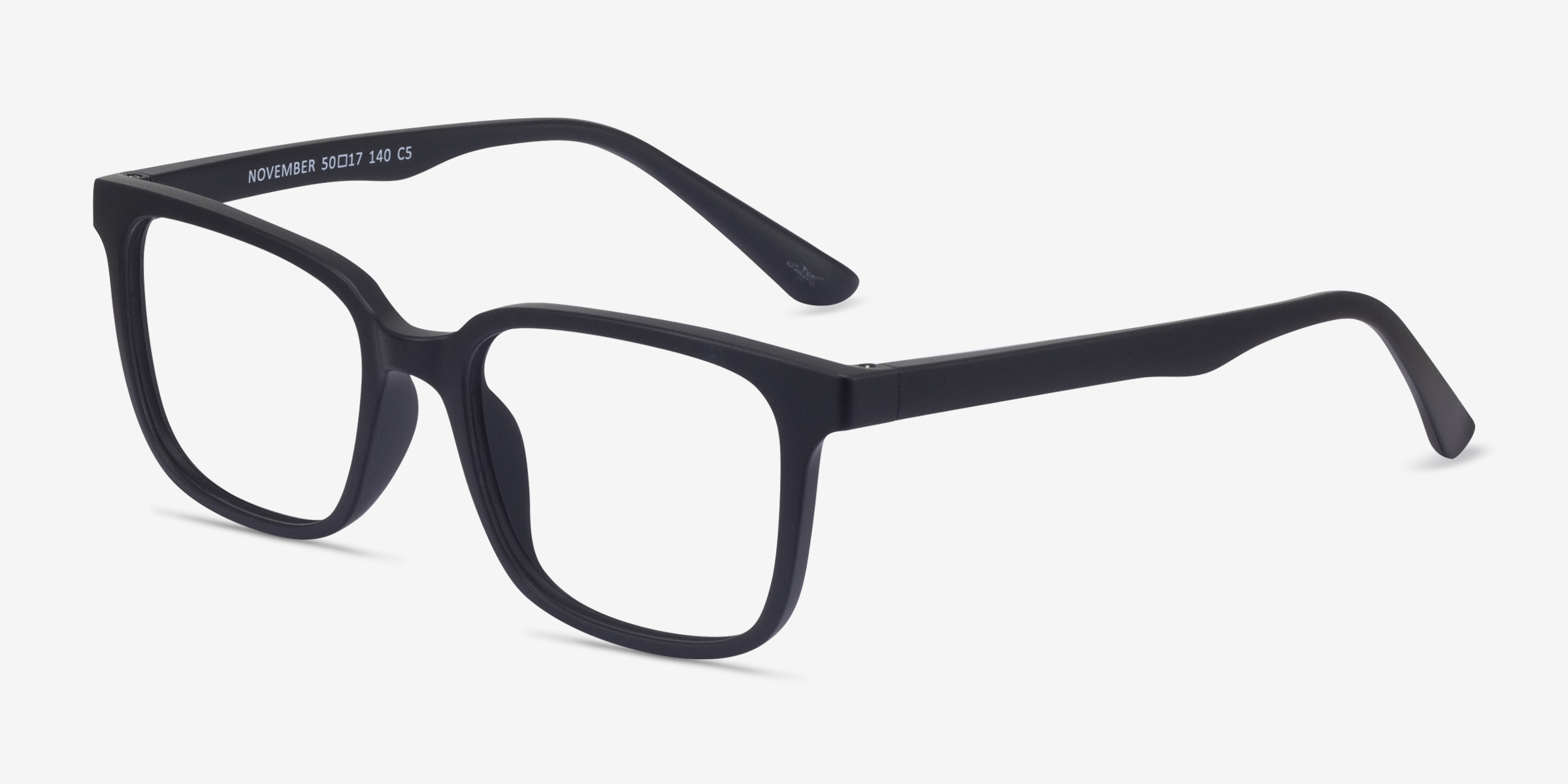 November Rectangle Matte Black Full Rim Eyeglasses Eyebuydirect Canada