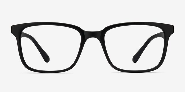 November Matte Black PlasticEyeglass Frames from EyeBuyDirect, Front View