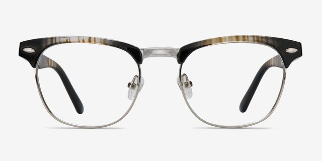 Coexist Striped MetalEyeglass Frames from EyeBuyDirect, Front View