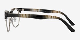 Coexist Rayures Métal Montures de lunettes de vue d'EyeBuyDirect, Vue de Côté