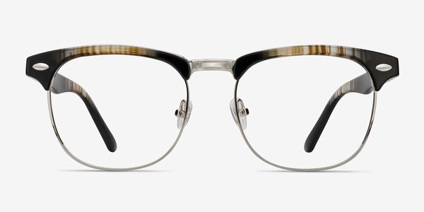 Coexist Striped Plastic-metal Eyeglass Frames