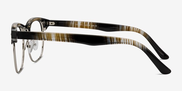 Coexist Striped Plastic-metalEyeglass Frames from EyeBuyDirect, Side View