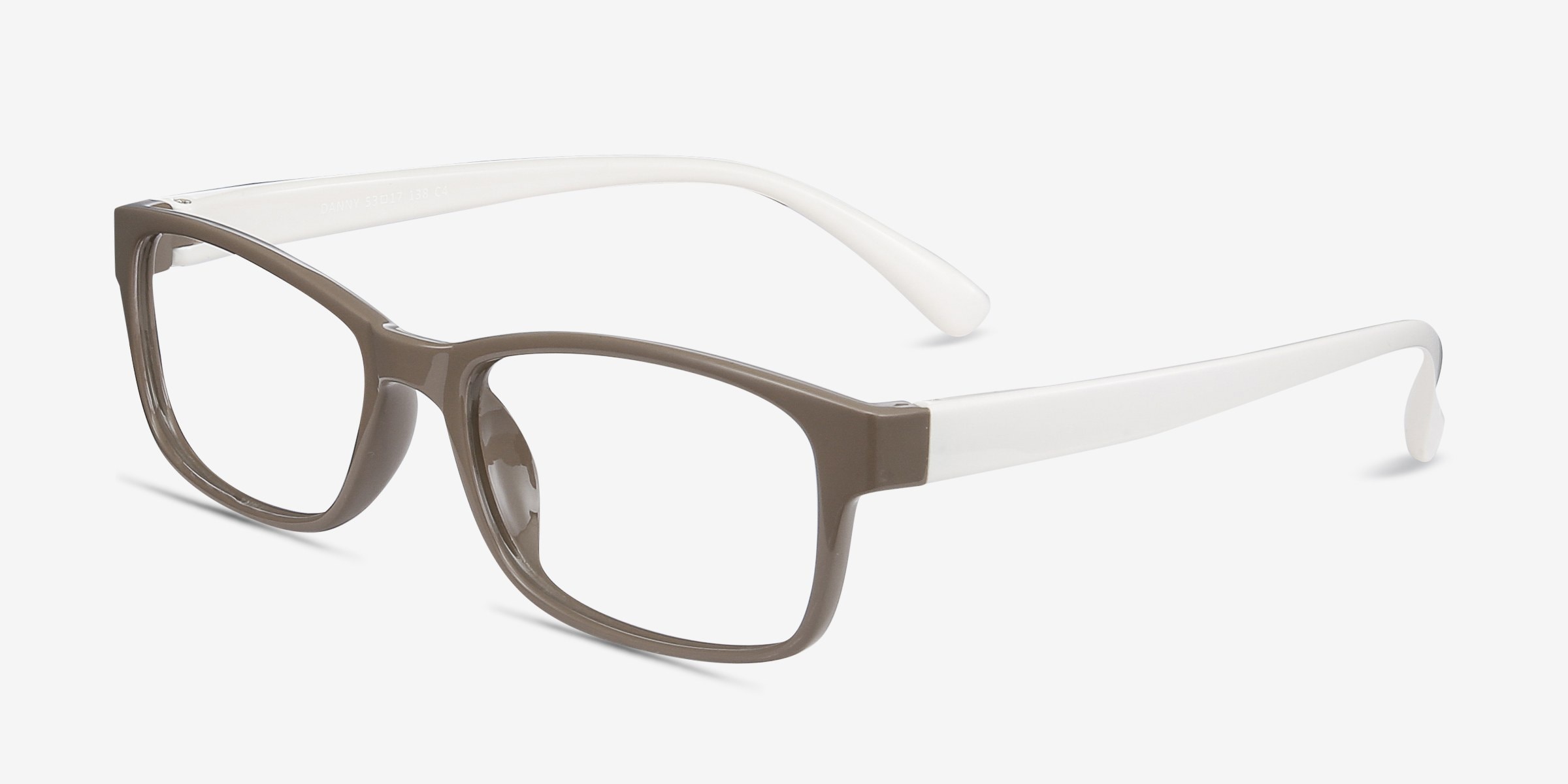 LUNETTES PLASTIQUE Retro-Brille – Weißes Rechteckiges Gestell, Schwarze Gläser, Für 70er Jahre Kostüme & Karneval