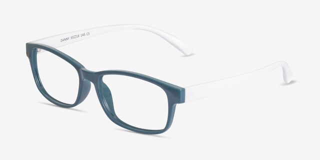 Danny Vert PlastiqueMontures de lunettes de vue d'EyeBuyDirect, Vue d'Angle