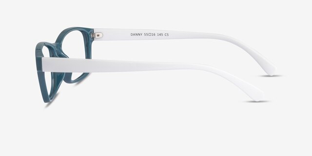 Danny Vert PlastiqueMontures de lunettes de vue d'EyeBuyDirect, Vue de Côté