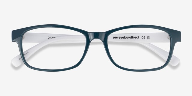 Danny Vert PlastiqueMontures de lunettes de vue d'EyeBuyDirect, Vue Rapprochée
