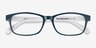 Danny Vert PlastiqueMontures de lunettes de vue d'EyeBuyDirect, Vue Rapprochée