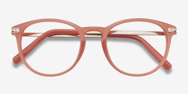 Daphne Pink Plastic-metalEyeglass Frames from EyeBuyDirect, Closed View