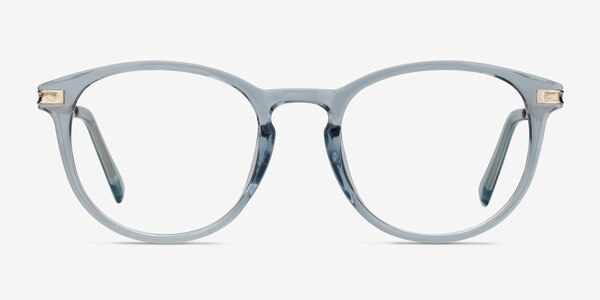 Daphne Clear Blue Plastic-metal Eyeglass Frames