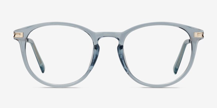 Daphne Clear Blue Plastic-metal Montures de lunettes de vue d'EyeBuyDirect