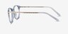 Daphne Clear Blue Plastic-metalMontures de lunettes de vue d'EyeBuyDirect, Vue de Côté