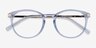 Daphne Clear Blue Plastic-metalMontures de lunettes de vue d'EyeBuyDirect, Vue Rapprochée