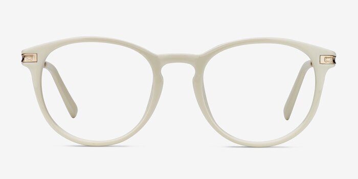 Daphne Blanche Plastic-metal Montures de lunettes de vue d'EyeBuyDirect