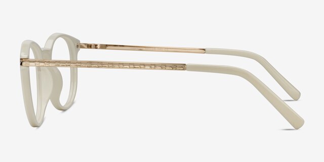 Daphne White Plastic-metalEyeglass Frames from EyeBuyDirect, Side View