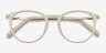 Daphne White Plastic-metalEyeglass Frames from EyeBuyDirect, Closed View