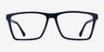 Equation Matte Navy PlasticEyeglass Frames from EyeBuyDirect, Front View