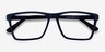 Equation Matte Navy PlasticEyeglass Frames from EyeBuyDirect, Closed View