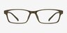 Madras Gray PlasticEyeglass Frames from EyeBuyDirect, Front View